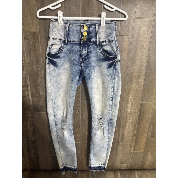 Paparazzi Jeans Premium Denim Size‎ 3 Distressed Skinny Jeans - Picture 1 of 8